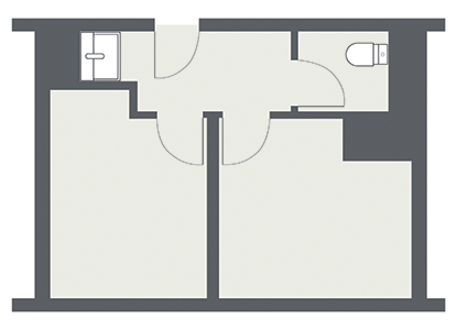 attached en suite restroom floor plan
